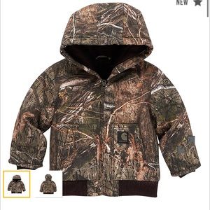 BNWT Carhartt insulated hooded camo jacket 6mo